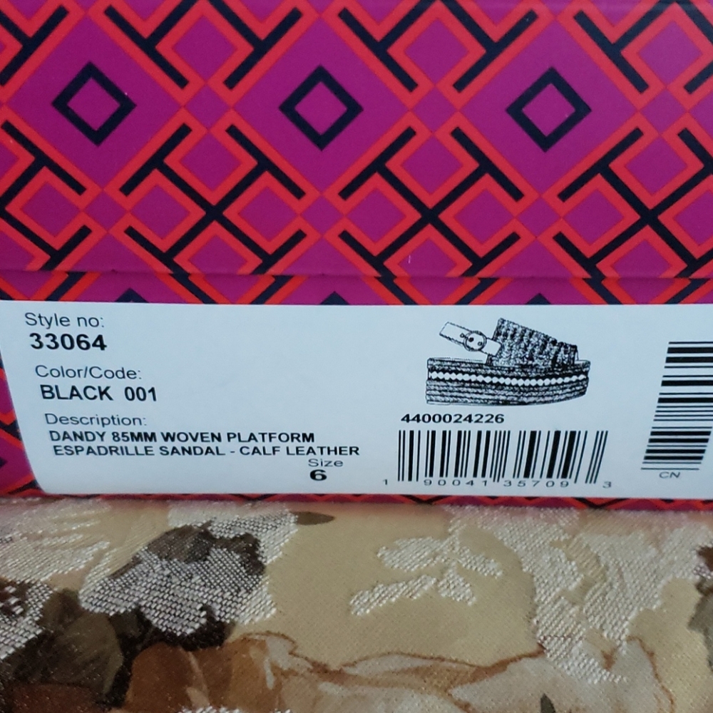 NWT! TORY BURCH DANDY WOVEN PLATFORM 6 - Picture 5 of 5